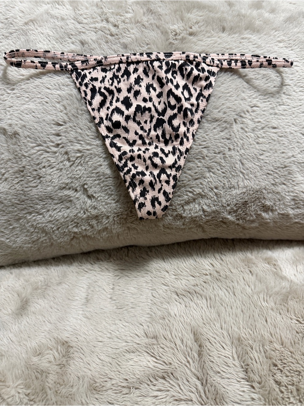 Victoria's Secret Pink and Black Leopard Print Thong Panty